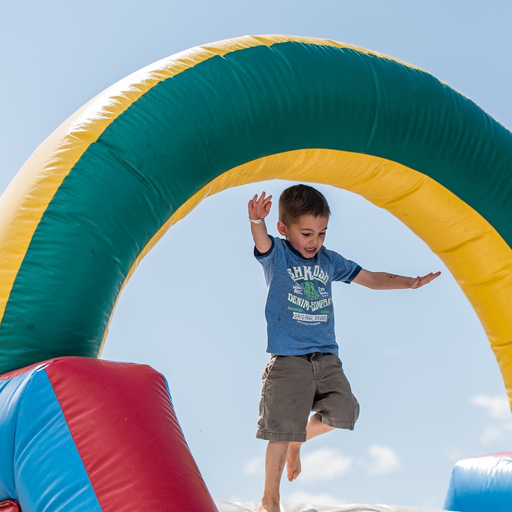 A family enjoying time together outdoors in Salmon Arm