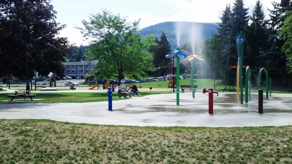 The neighbourhood splash park at Fletcher Park
